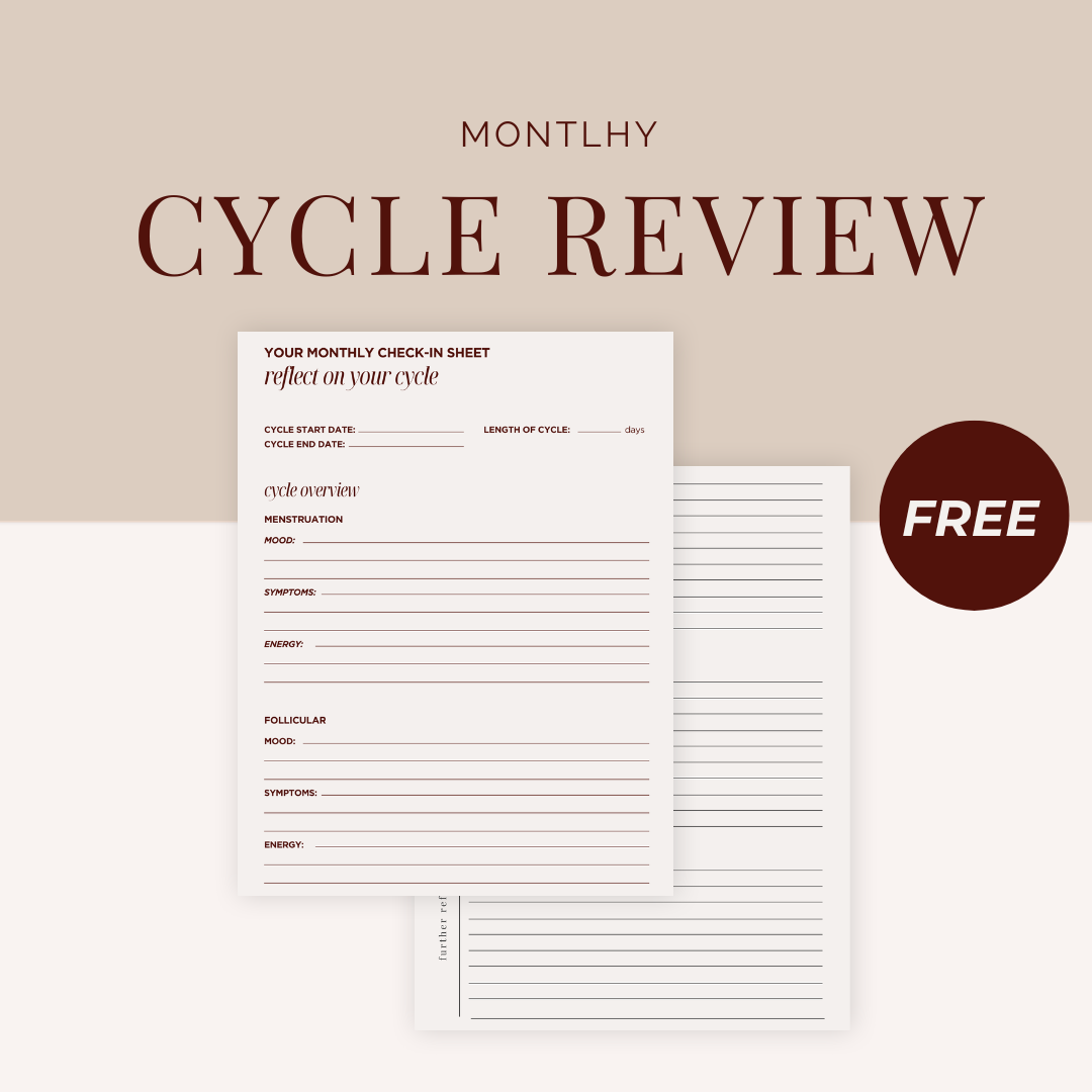 Image of Monthly Menstrual Cycle Check-in Journal