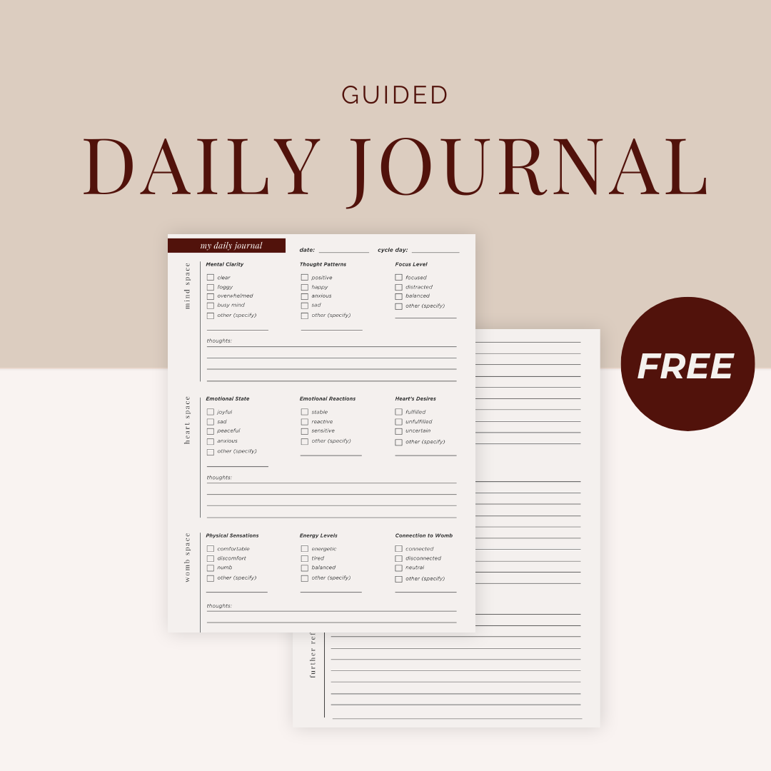Image of our Menstrual Cycle Daily Journal PDF
